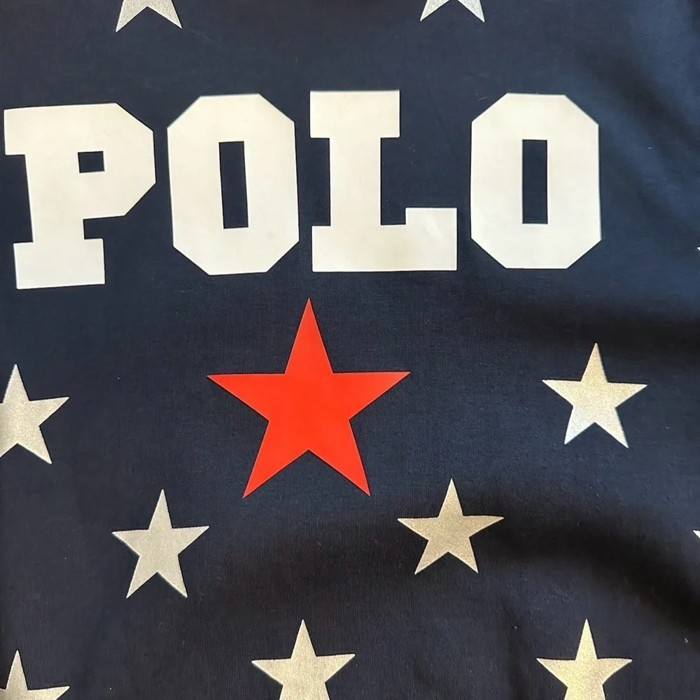 Polo Ralph Lauren Navy Star Pattern Hoodie - Picture 3 of 4